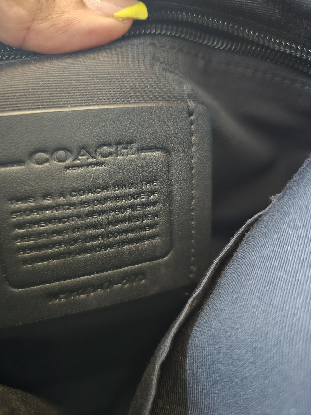 Coach Black Signature Canvas & Leather Messenger Bag - Picture 6 of 9
